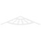 Ekena Millwork Pitch Classic Wagon Wheel Architectural Grade PVC Gable Pediment, 72"W x 15"H x 1"P (5/12) GPP072X015X100CWW - alternate 3